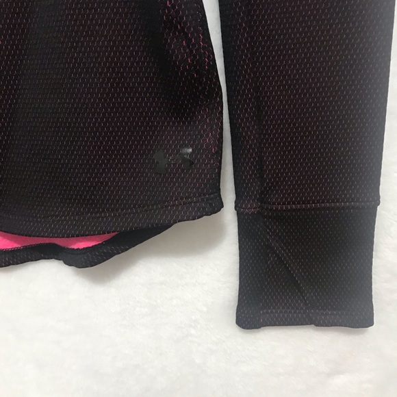 Under Armour Workout Jacket Hooded Zip Up Pink Med - Picture 4 of 9